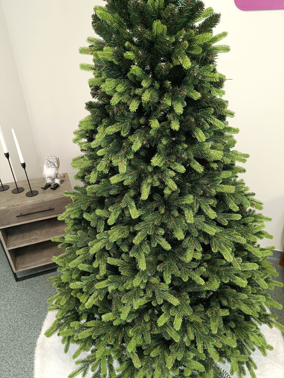 Brad artificial Christmas Deluxe by Sersimo, Carpati cu varfuri verzi, 2D+3D, 210cm — imaginea 21