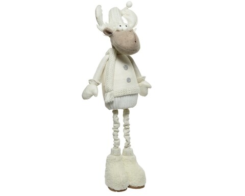 Decoratiune Deer, Decoris, 26x28x103 cm, poliester, alb