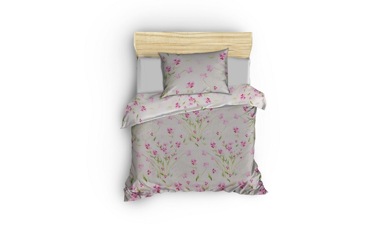Lenjerie de pat pentru o persoana, Flora, Life Style, 50% bumbac / 50% poliester - 1 | YEO