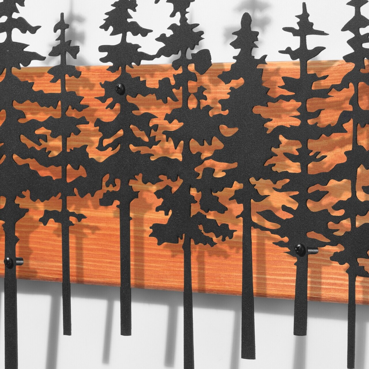 Decoratiune de perete, Nordic Pine, Cadru: Lemn (Grosime: 2 cm), Roșu/Negru — imaginea 4