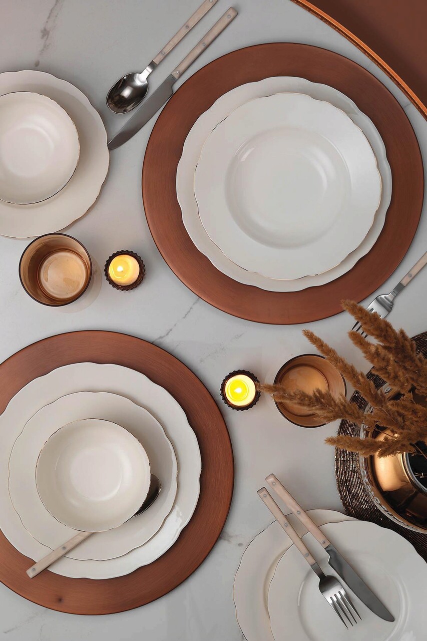 Serviciu de masa 24 piese BNOLY24Y2120, Kutahya Porselen, portelan, multicolor - 1 | YEO