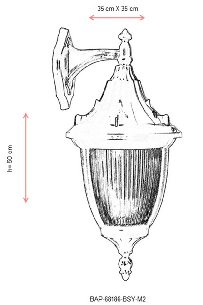 Lampa de exterior, Avonni, 685AVN1238, Plastic ABS, Negru