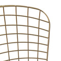 Scaun Industrial, Homla, 58x54x80 cm, metal/piele ecologica, auriu