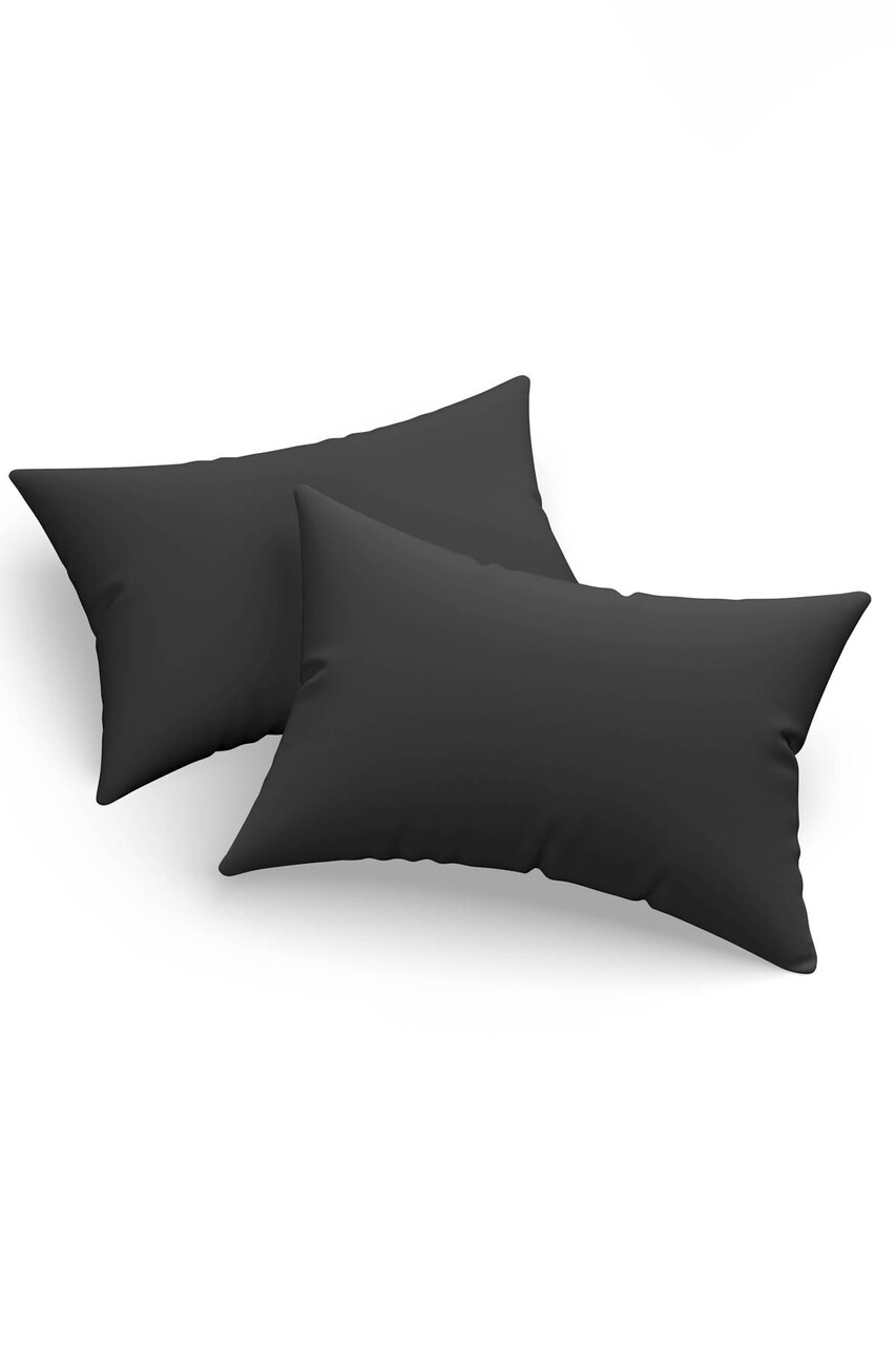 Set 2 fete de perna, Solid - Black, Eponj Home, 65% bumbac/35% poliester