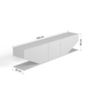 Comoda TV Diamond, Minima, 180x30x40 cm, alb