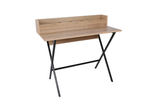 Masa de toaleta / machiaj, Mod Design, Cusco, 100x50x89 cm, Nuc / Negru 100x50x89 imagine 2022