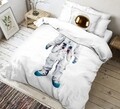 Lenjerie de pat pentru o persoana, 3 piese, The Club Cotton, Astro, bumbac ranforce, 145 TC, multicolor