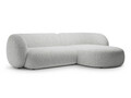 Coltar dreapta 3 locuri, Kate, Micadoni, 285x176x76 cm, tesatura structurata, gri deschis melanj