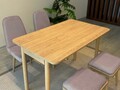 Set masa extensibila si 4 scaune, Vella, Vina Mini 02 0701, PAL, Stejar / Gri Soho