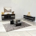 Consola, Neostill, Nice, 180x80x40 cm, PAL, Negru / Fume