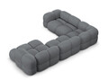 Coltar panoramic stanga 5 locuri, Loretto, Cosmopolitan Design, 345x250x68 cm, tesatura structurata, gri