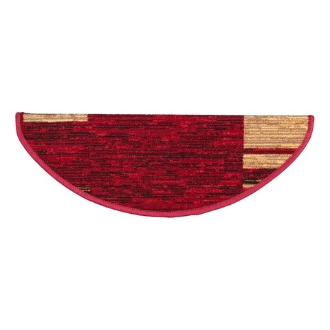 Covor scari Phoenix Semirotund, Decorino, 23x64 cm, poliamida, rosu