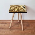 Masuta, Leona, Shp142, 35x42x35 cm, Auriu / Maro / Negru