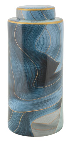 Vas decorativ Elegant, Mauro Ferretti, 15x34 cm, ceramica, multicolor