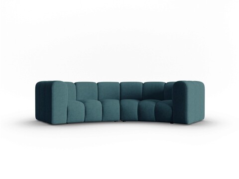Canapea semirotunda 3 locuri, Lupine, Micadoni Home, BL, 322x135x70 cm, poliester chenille, turcoaz