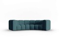Canapea semirotunda 3 locuri, Lupine, Micadoni Home, BL, 322x135x70 cm, poliester chenille, turcoaz