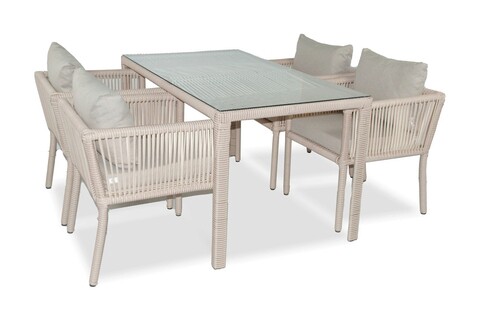 Set mobilier de gradina, jumilla, vera 140, maro deschis
