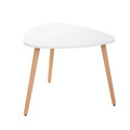 Masuta de cafea Travesa, Homla, 60x60x48 cm, lemn/MDF, alb/natur