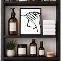 Tablou decorativ, Peekaboo, Dimensiune: 20 x 25 cm, Alb/Negru