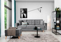 Canapea extensibila 3 locuri ELTAP, Ask15, Asgard, 233x92x93 cm, lemn/poliester, gri deschis