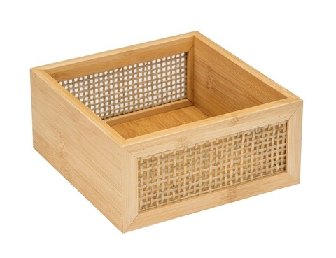 Cutie depozitare, wenko, allegre m, 15 x 7 x 15 cm, bambus/ratan, natur