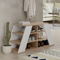 Pantofar, Decortie, Pyramid Shoe Bench, PAL, Stejar / Alb