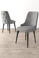 Set scaune 2 piese, Charlotte, Newa, Gri/Negru