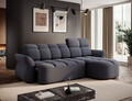 Coltar extensibil dreapta 3 locuri ELTAP, Beneth, 301x185x115 cm, lemn/poliester, albastru