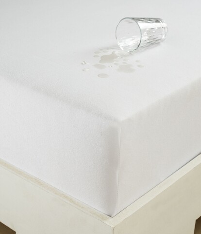 Protectie saltea impermeabila, 160×200 cm, 100% poliester, Whitney, Alez, alb 100%