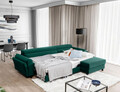 Coltar extensibil dreapta 4 locuri ELTAP, Mari-30, Mariall, 288x200x92 cm, lemn/poliester, verde inchis