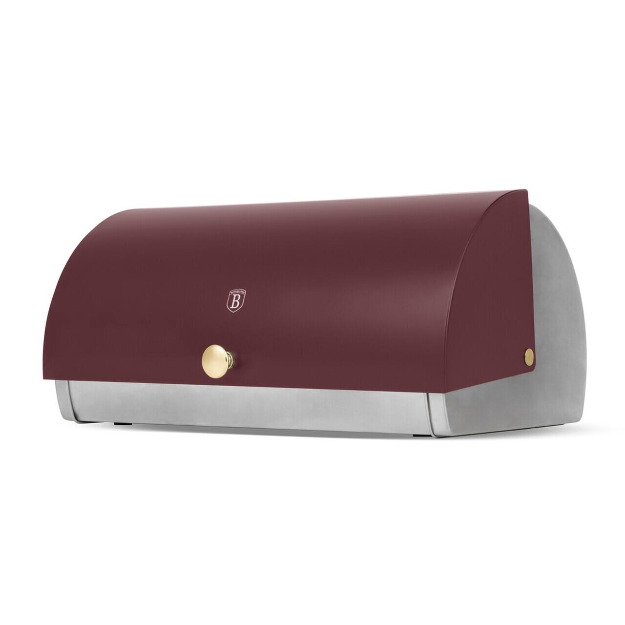 Set cutie pentru paine si 3 recipiente Berlinger Haus, Leonardo, 38.5x28x18.5 cm, inox, visiniu - imagine 5