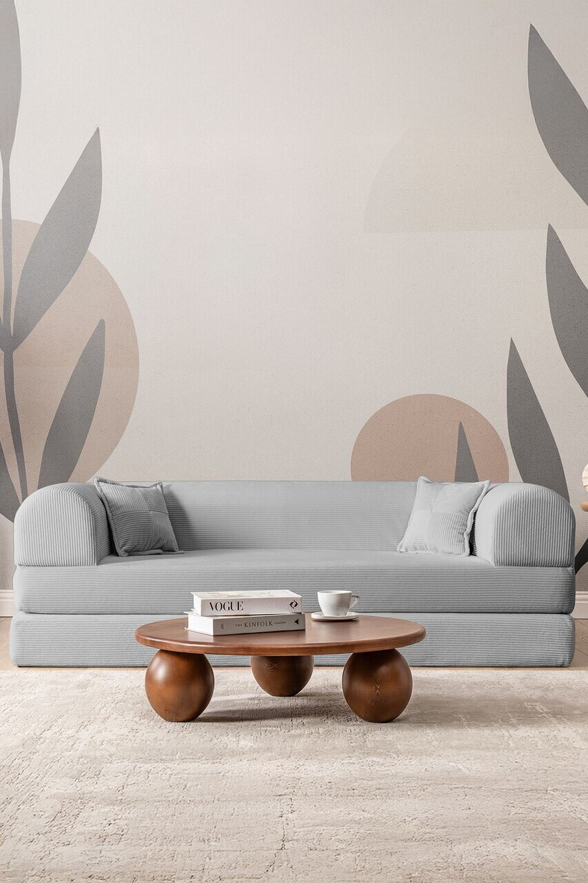 Canapea extensibila 3 locuri, Atelier del Sofa, 118FVL1305, Tesatura plus reiata, Gri deschis - view 2