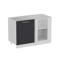 Dulap pentru bucatarie, Hanah Home, Minar, 120x82x56 cm, Alb / Antracit