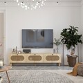 Comoda TV, Odessa, Elena, 180x42.6x31.4 cm, Stejar Safir / Ratan