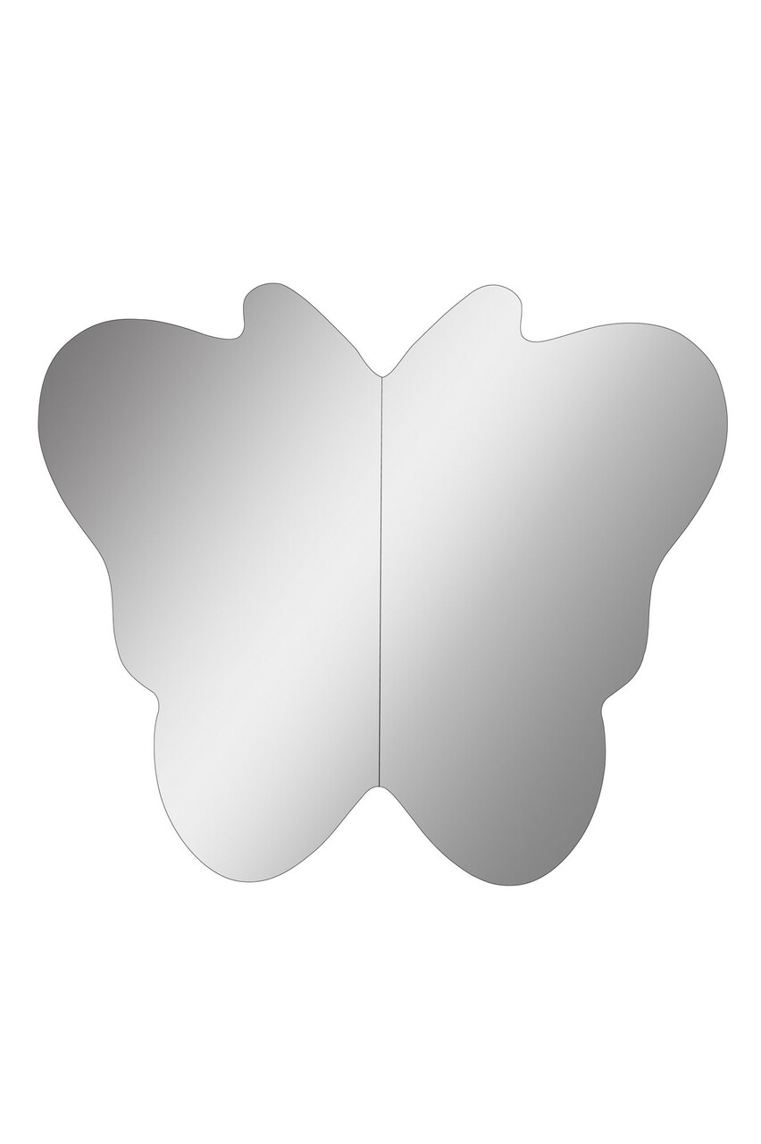 Oglinda decorativa, Mirrorland, Butterfly Silver, Oglindă indestructibilă cu obturator, Argintiu - 1 | YEO