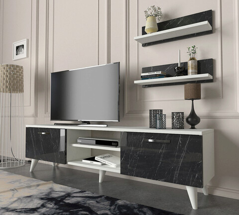 Comoda TV, Tera Home, Geacles, PAL, Marmura alba