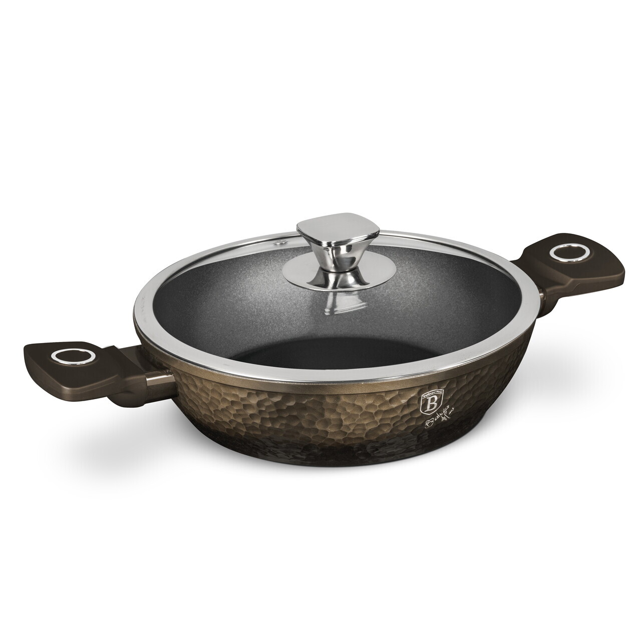 Oala cu capac Berlinger Haus, Primal Gloss, 24 cm, 2.3 L, aluminiu forjat, negru - imagine 7