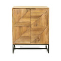 Comoda Delhi, Homla, 79x40x99 cm, lemn/metal, natur
