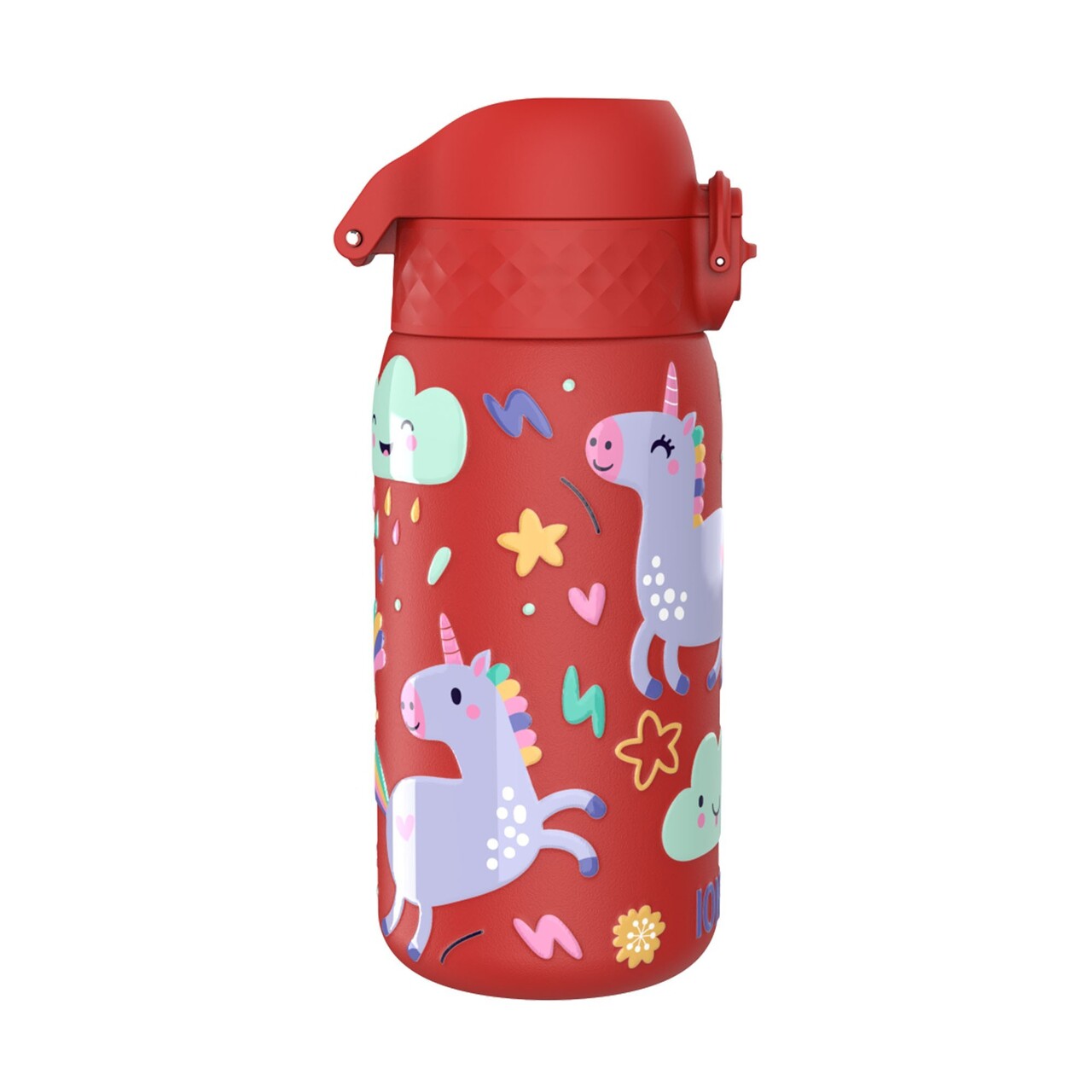 Sticla apa pentru copii, inox, 400ml, Red, Unicorns - Ion8 - view 4