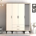 Dulap pentru haine, Hommy Craft, Kumsal STR, 160x47.5x201.4 cm, PAL, Maro/Crem