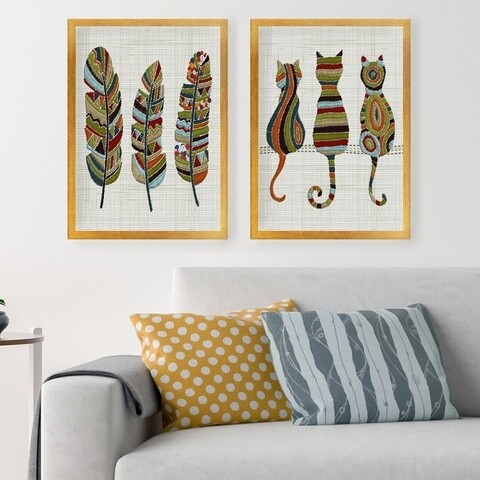 Set 2 tablouri decorative, set_112, lulu, 34x44 cm, plastic
