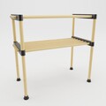 Organizator multifunctional, Seowood, 51 x 56 x 28 cm, lemn solid, natur