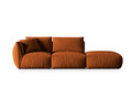 Canapea modulara 3 locuri cotiera dreapta, Chris-184, Micadoni Home, 315x100x80 cm, catifea, teracota