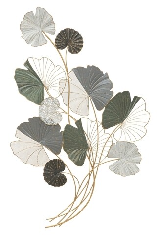 Decoratiune de perete 3D Lotus, Mauro Ferretti, 70.5×7.5×108.5 cm, fier Accesorii decorative
