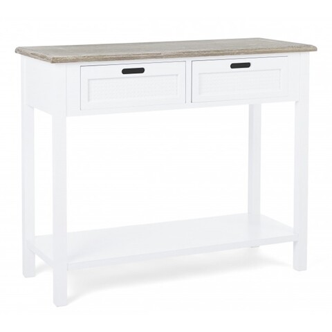 Consola cu 2 sertare, Dorotea, Bizzotto, 100x40x80 cm, lemn de pin/lemn de paulownia Comode