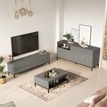 Mobilier living, Locelso, LV36, pal melaminat, gri/negru