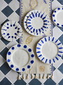 Set 3 farfurii desert, Bloomingville, Linora, 22x2.5 cm, ceramica, albastru