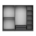 Dulap pentru haine, Hanah Home, Nisa, 225x210x52 cm, Antracit