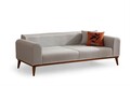 Canapea extensibila cu 3 locuri, Artie, 560ARE2906, Lemn de fag / PAL, Crem
