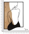 Decoratiune de perete Beauty, Mauro Ferretti, 60x90 cm, fier/MDF, negru/maro